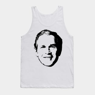 George Bush Black On White Pop Art Tank Top